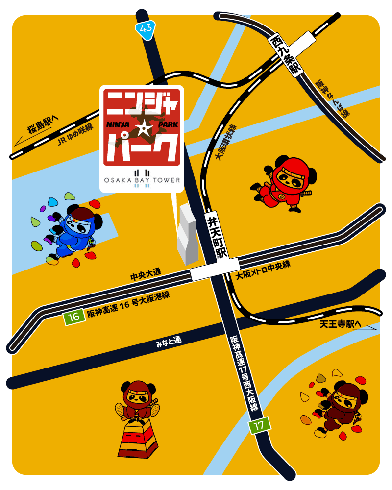大阪ベイタワー店地図